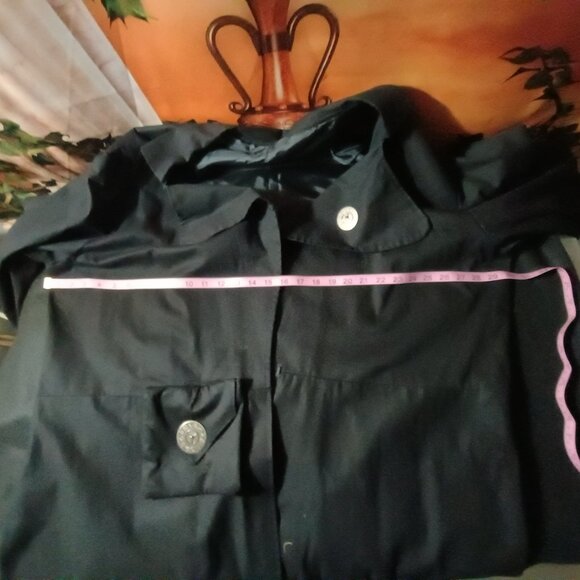 EUC: Handmade XL Black Costume Victorian Steam Punk Overcoat and Capelet - Picture 8 of 9